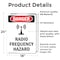 Signmission Radiation & Laser Sign, 24 in H x 18 in W, Vinyl Decal, Rectangle OS-2PACK-DS-D-1824-V-1686 - alternate 4